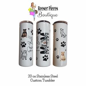 Custom Dog Print Stainless Steel Tumbler